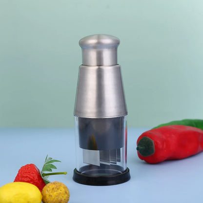 Stainless Steel Manual Hand Chopper Kitchen Tools Garlic Chopper Vegetable Chopper for Garlic Ginger Herbs Nuts