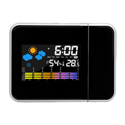 Projection Clock Digital LED Projector with Night Backlight for Home Living Room Bedroom Desk Table Thermometer Hygrometer