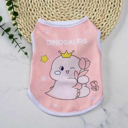 Summer Sleeveless Pet Vest Small Dogs Beach Cat Puppy Clothes Soft Breathable Dog T-Shirts
