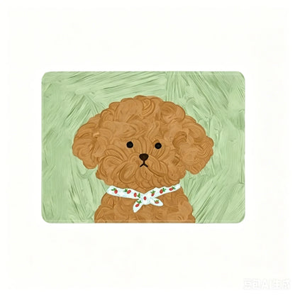 Cute Dog Mouse Pad, Rubber Non-slip Desk Mat for Office & Gaming, Poodle/White Dog/Schnauzer/Smiley Dog, Universal