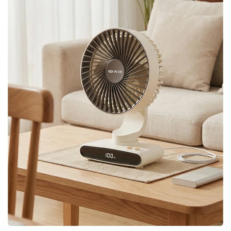 Portable USB Air Circulation Fan, Small Desk Fan with Strong Wind, Quiet Energy-Saving for Home & Office, Durable Long-Lasting