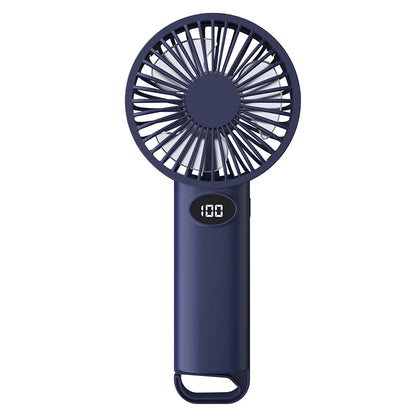 Portable Handheld Small Fan LCD Display with 6-Speed Wind Power Handheld/Vertical Multi-Purpose Small Fan