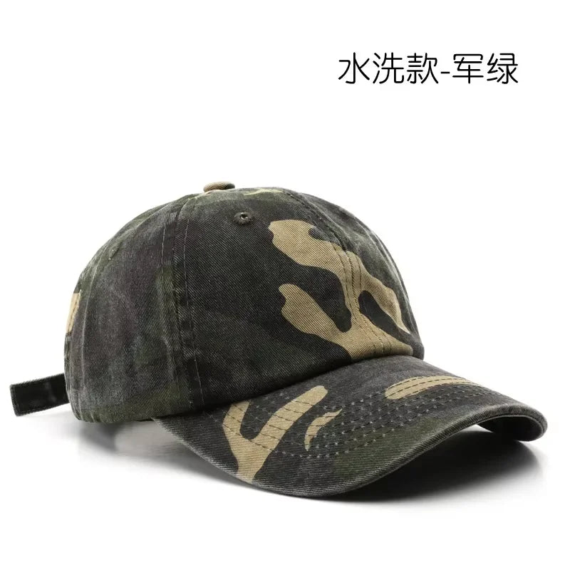 Japanese Style Street Tide Brand Soft Top Camouflage Baseball Cap Female Face Little Wild Peaked Cap