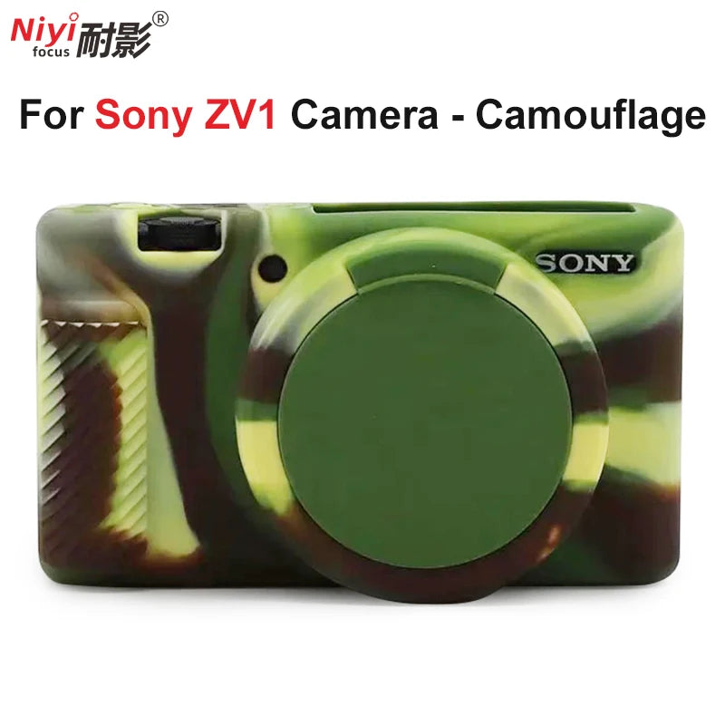 for Sony ZV1 Camera Soft Silicone Case Body Cover Protector Frame Skin for Sony ZV1 Camera ZV1 Glass Film Screen Protector