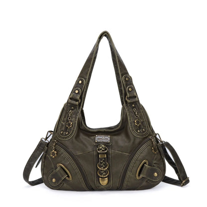 Angel Kiss Women Handbags Leopard Bag Top-handle Handbag Fashion Satchel Dumpling Pack Shoulder Bag Tote Bag Hobos Large Purse