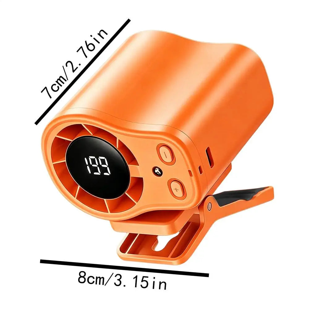 Portable Fan 199 Adjustable Speeds Rechargeable Waist Clip Fan for Cycling Traveling Fishing Camping Beach Road Trip Jobsite Men