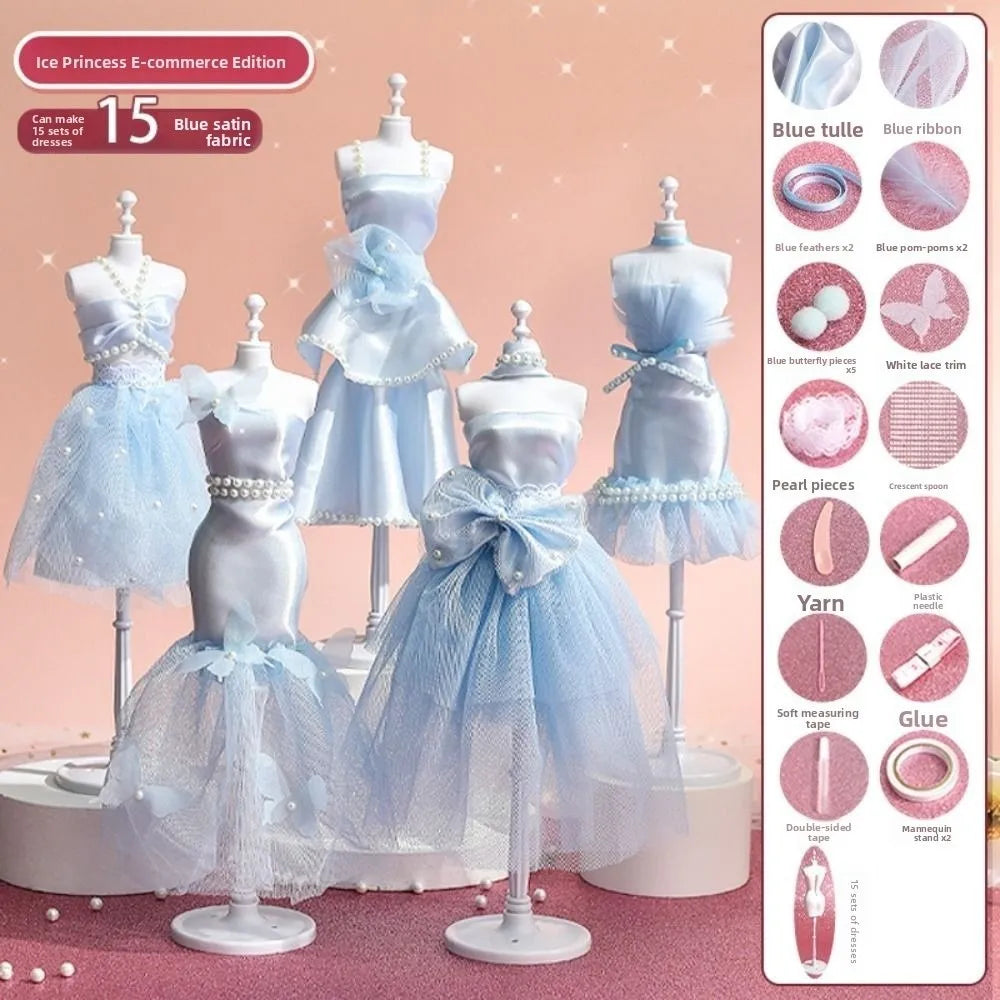 Handcrafts Skirt DIY 's Clothes Kit Handmade Fashion Design Princess Outfit Kit Wear Cute 's Dress Material Girl