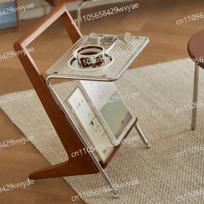 Solid Wood Side Table, Small Coffee Table, Bedside Sofa, Mini Creative Small Bedroom