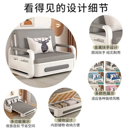 Multi-Functional Retractable Sofa Bed Modern Simple Single Bed for Home Small Space