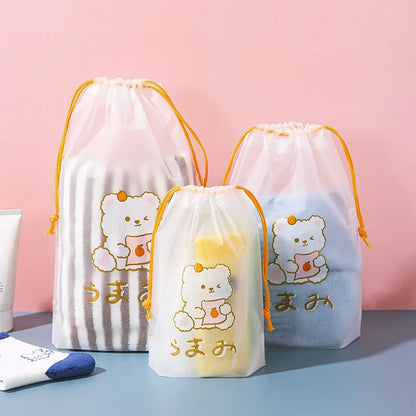 Drawstring Swimming Bags Transparent Beach Storage Bag Waterproof Dry Clothes Family Outdoor Travel Portable Accessories 2023