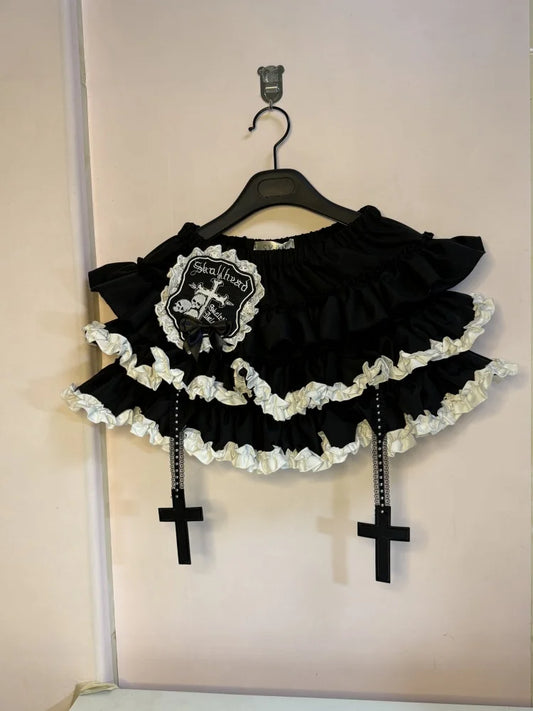Original Design Spring Summer New Sle Women's f-length Puffy Skirt with Se Pants Cake-aped Gown High-waist Loose Fit