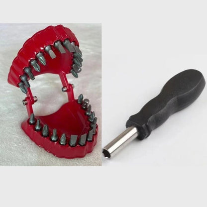 Creative Tooth-shaped Screwdriver Drill Bit Powerful Impact-resistant Professional Screwdriver Head Sets Household Hand Tools