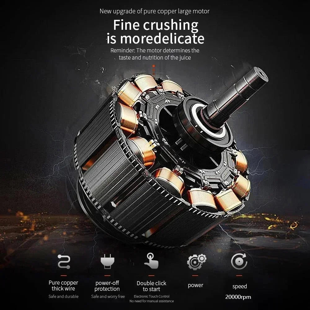 700ml 6000mAH Portable Blender Large Capacity Portable Juicer Cup Multifunctional Strong Power Ice Crushing Juicer