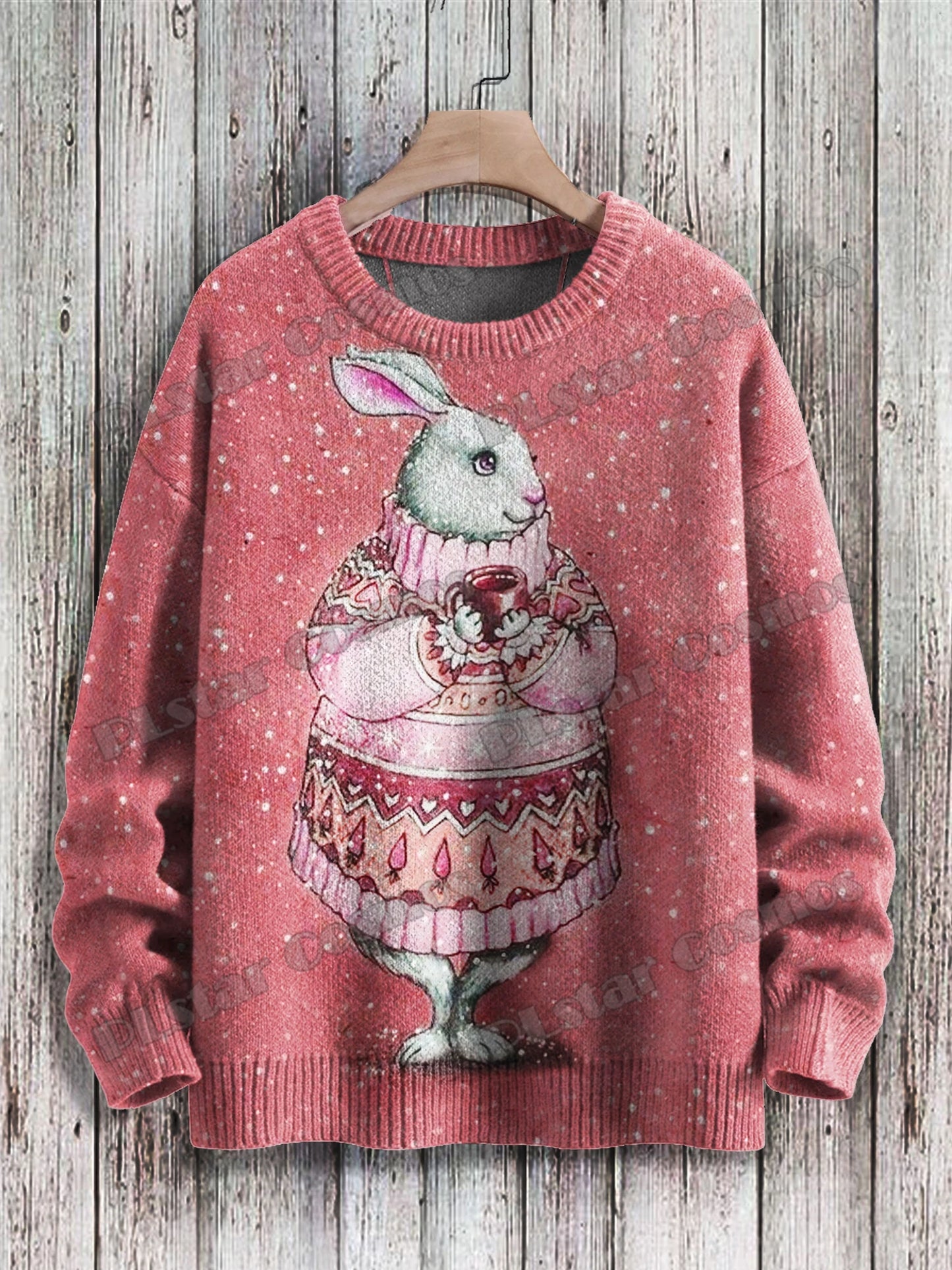 Vintage Frog Fun Art Pattern & Retro Owl Art 3D Printed Men's Knitted Pullover Winter Unisex Casual Knit Pullover Sweater ZZM98