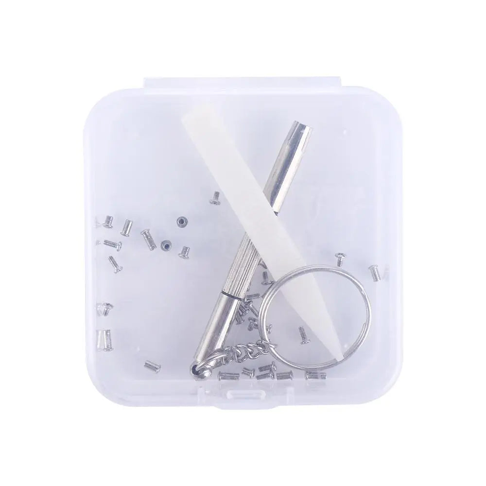 Screwdriver Assorted Kit Glasses Screws Replacement Glasses Screws Sets Sunglass Repair Tool Glasses Screws Eyeglass Nose Pads