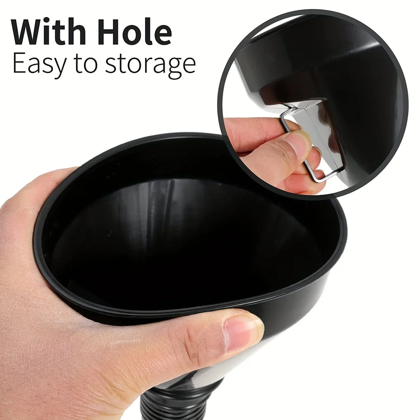 Refueling funnel with filter for automobiles, motorcycles, and transmissions. Oil and water funnel with filter