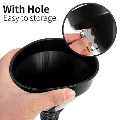 Refueling funnel with filter for automobiles, motorcycles, and transmissions. Oil and water funnel with filter