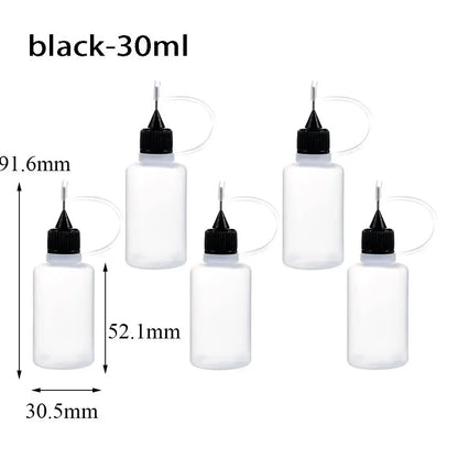 5/10/20/30/50/100ML Resuable Needle Tip Glue Applicator Plastic Bottle for Paper Quilling DIY Scrapbooking Paper Craft Tool