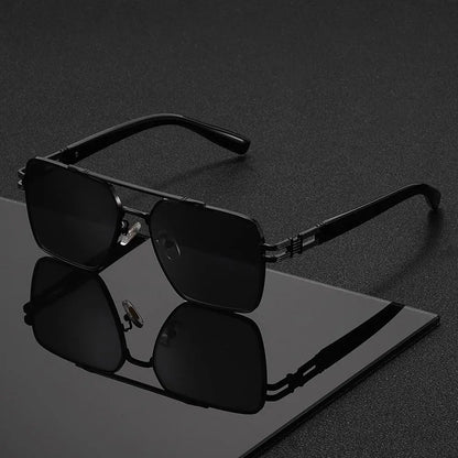 1PC, double beam glasses, fashionable cut-out temples, oversized ultra-light frames, suitable for men and women