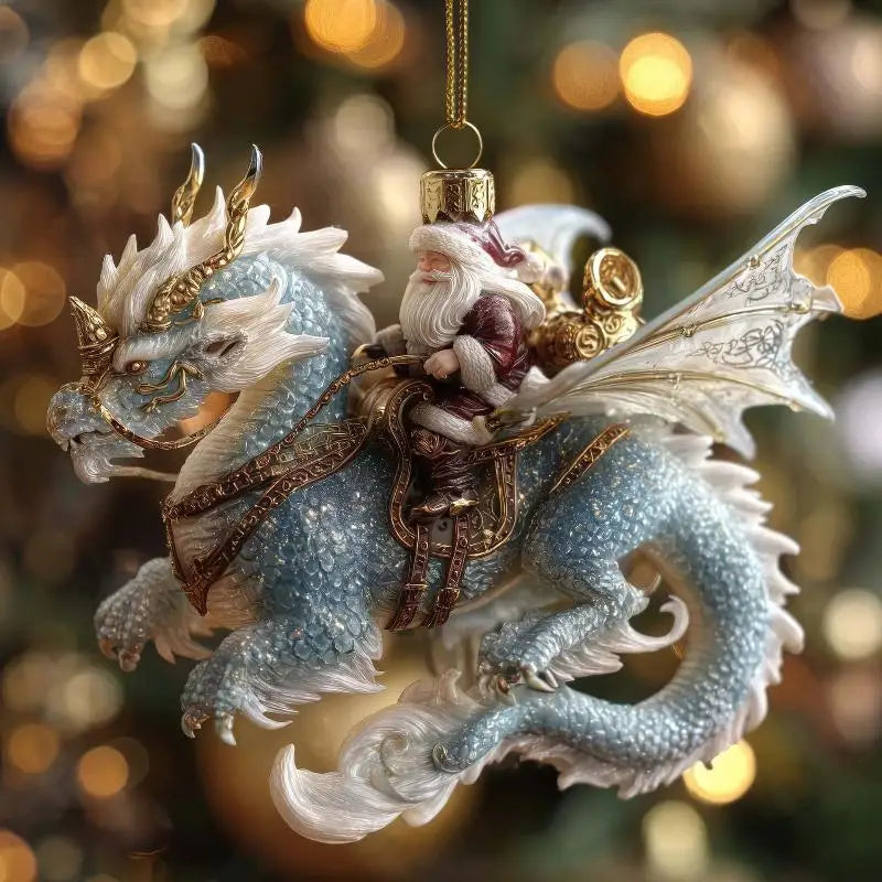 Flat 2D Animal-themed Xmas Decorations, Seasonal Acrylic Hanging Pendants for Tree