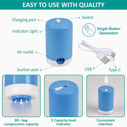 Vacuum Storage Bags Electric Pump Vacuum Seal Space Saver Bags Clothing Vaccum Bag Vacuum Compression Space Saving Storage Bag