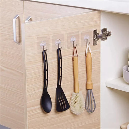 10-30Pcs hook adhesive Stainless Steel Strong Self Adhesive Wall Hangers Hook for Kitchen Bathroom Door Wall Multi-Function hook