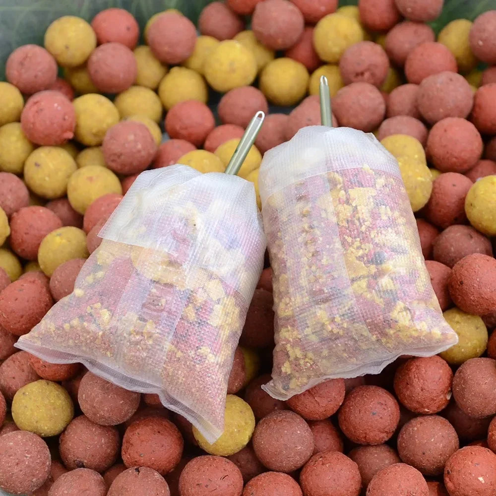 20PCS New Fast Dissolving PVA Bags Non Residue Fishing Tools PVA Lure Mesh Fishing Accessories for Carp Fishing