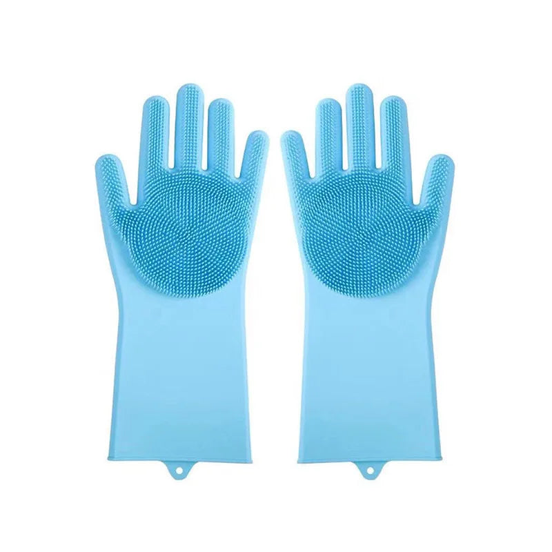 Pet Grooming Cleaning Gloves Dog Cat Bathing Shampoo Glove Scrubber Magic Dishwashing Cleanner Sponge Silicon Hair Removal Glove