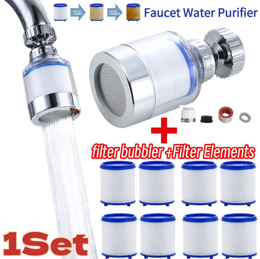 Faucet Water Filter for Kitchen for Bathroom Element Remove Chlorine Element Remove Chlorine Heavy Metal Faucet Adapter