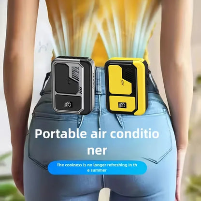 Waist Clip Fan Personal Belt Clip Fan Mini Portable Wearable Hanging Neck Fan for Outdoor Works Hiking Camping USB Rechargeable