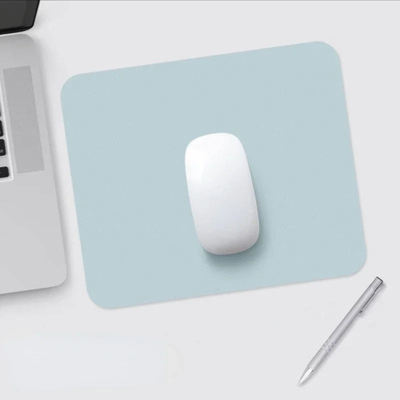 26X21cm Mouse Pad Universal Anti-slip Gaming Mouse Mat PU Leather Waterproof Cup Mats Coaster Laptop Desktop Mousepad