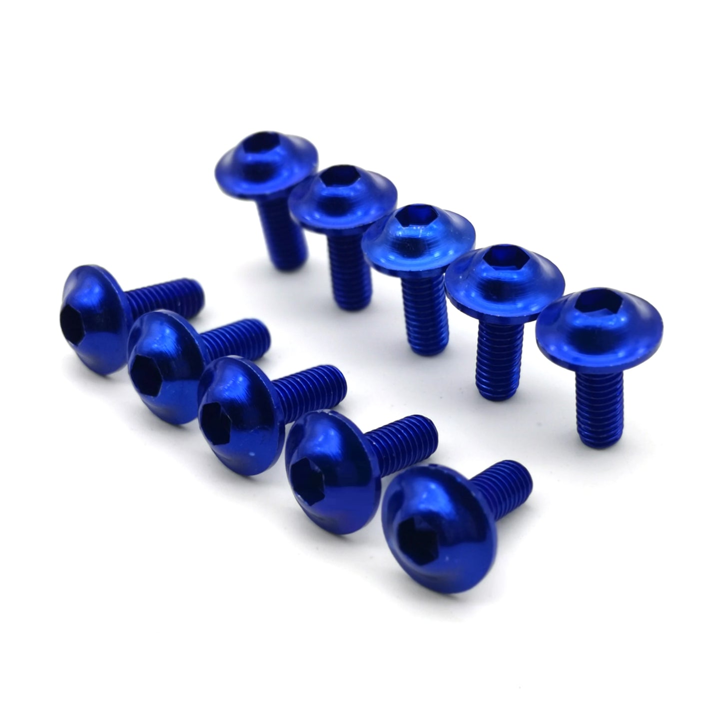 10pcs Motorcycle Bolts Screw M6 x 16mm Aluminum adornment Bolts Blue Anodised 20mm Bolts Red Screws M6 Cap Head