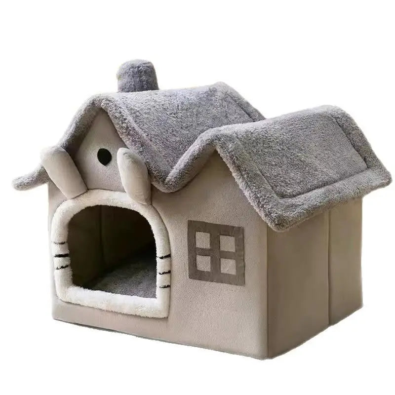 Foldable Dog House Kennel Bed Mat For Small Medium Dogs Cats Winter Warm Cat Bed Nest Pet Products Basket Pets Puppy Cave Sofa