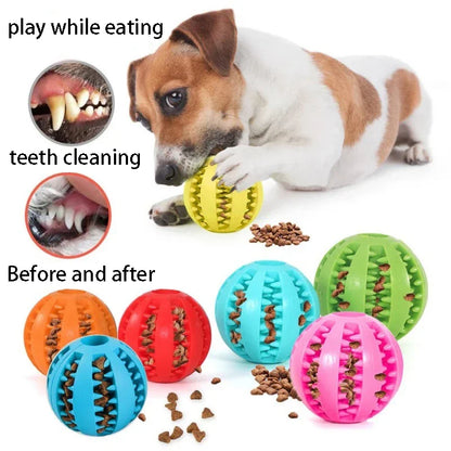 Silicone Pet Dog Toy Ball Interactive Bite-resistant Chew Toy for Small Dogs Tooth Cleaning Elasticity Ball Pet Products 5cm