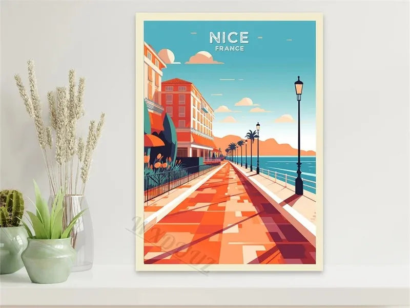 Porto Paris Nordic Retro Holiday Travel City Art Home Wall Decor Pictures Room Living Canvas Painting Print Tourism Posters Gift