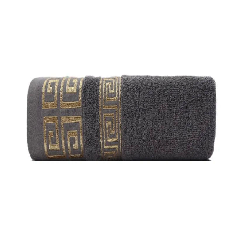 Large 140x70cm Bath Towels Cotton Thick Shower Towel Cover Embroidered Gift Sport Colors - Blue White Brown Black Green Grey