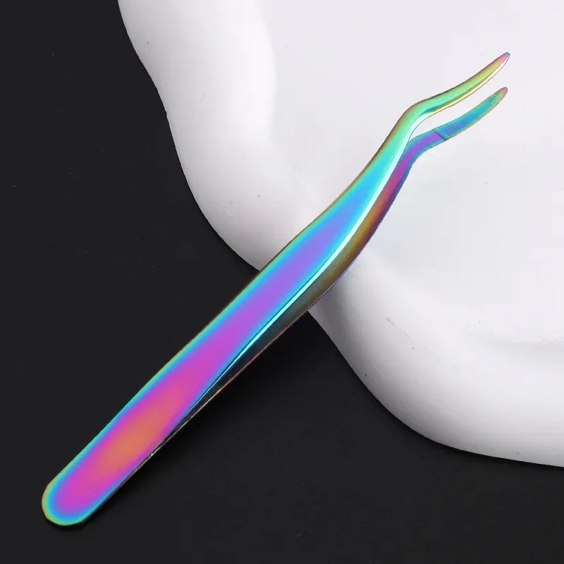 Beauty Tools False Eyelash Aids Eyelash Curler Stainless Steel False Eyelash  Tweezers  eyelash tweezers   makeup tools