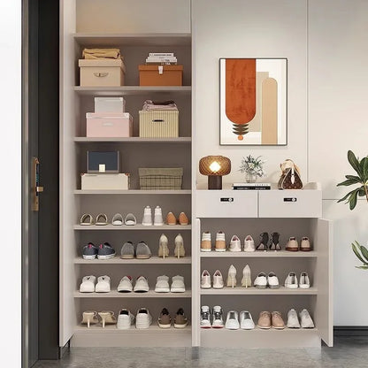 Shoe Storage Cabinet Wood Entryway Storage Store Organizer Display Rack Shelves Retail Display Rack Shelves for Retail Store