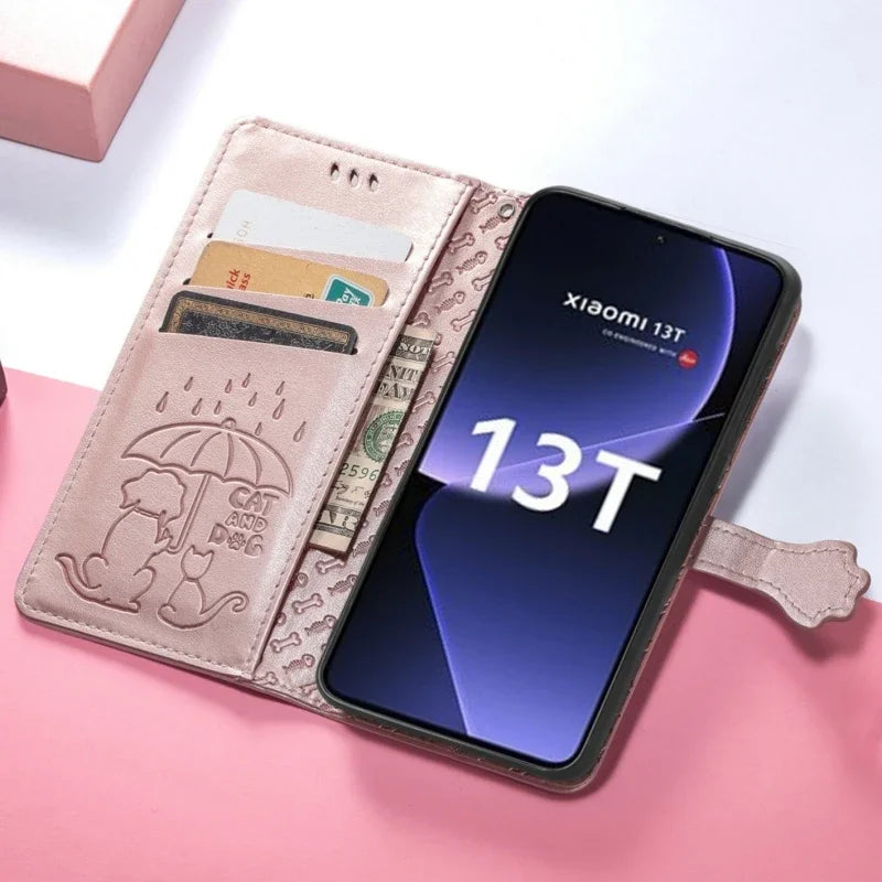 Lovely Leather Case For Xiaomi 17T 15T 14T 13T 12T 11T 12X 17 15 14 13 12 Mi 10T 9T 11 Lite 5G NE Pro 11i Flip Book Case Cover