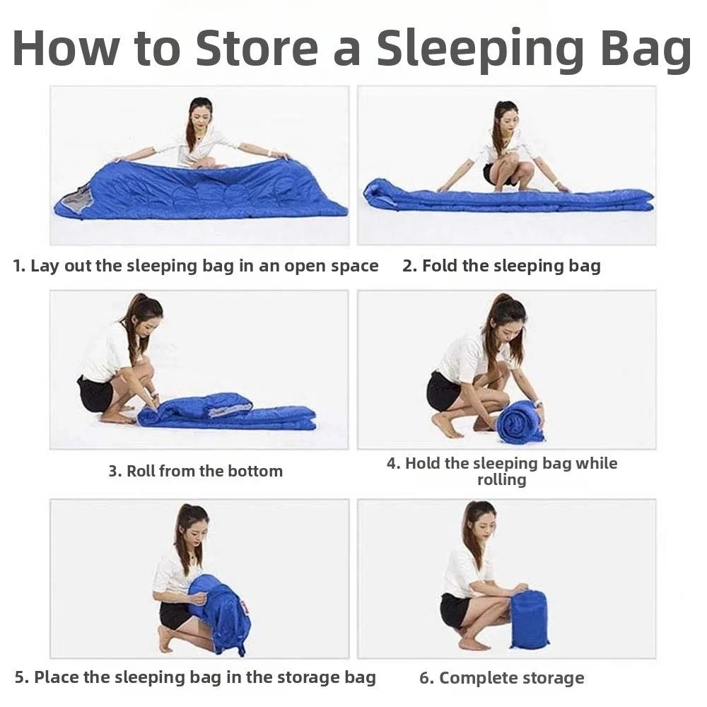 Hooded Envelope Sleeping Bag Ultralight Anti-dirty Camping Sleeping Sack Windproof Anti-splash Water Single Sleeping Bags Men