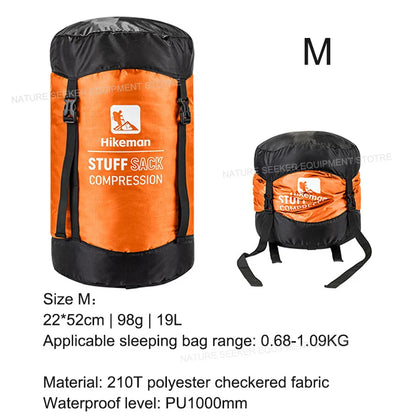 HIKEMAN Compression Stuff Sack for Sleeping Bag Outdoor Camping Backpacking Hiking Gear Storage Bags