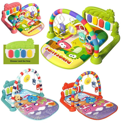 Baby Fitness Racket Piano Toy Newborn Baby Music Pedal Piano Fitness Equipment Soft Detachable Baby Climbing Mat Pedal Toy