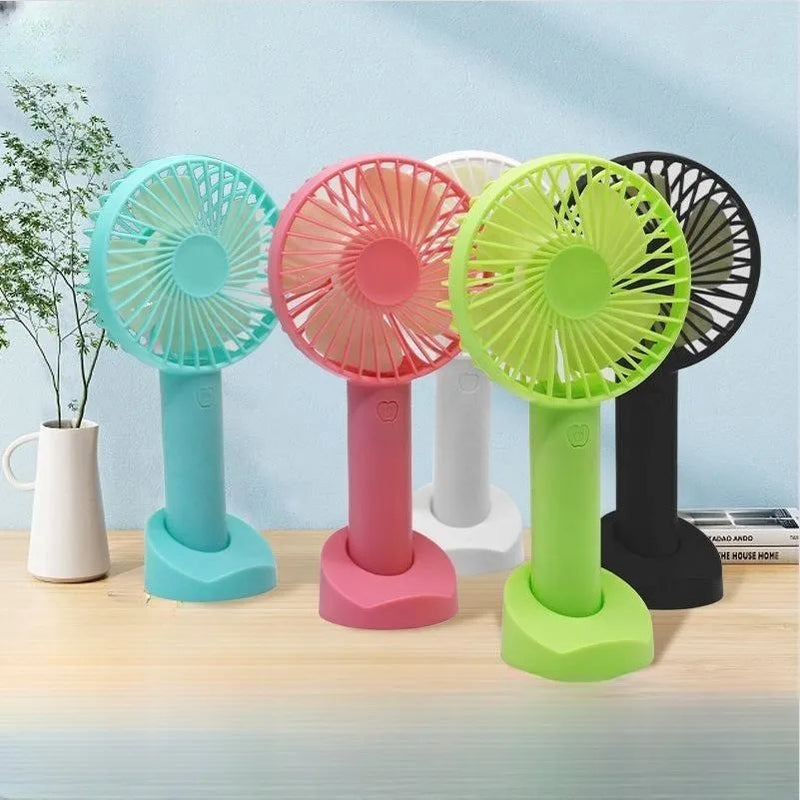 Portable Fan Mini Handheld Fan Portable USB Rechargeable Handheld Fan Summer Cute Cartoon Outdoor Adventures Cooling Comfort