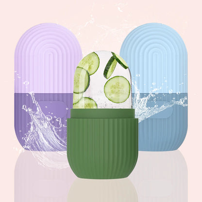 Reusable Silicone Face Ice Mask Mold for Cooling Puffy Eyes Soothing Skin Care Beauty Tool DIY Skincare Soft Flexible Freezer Sa
