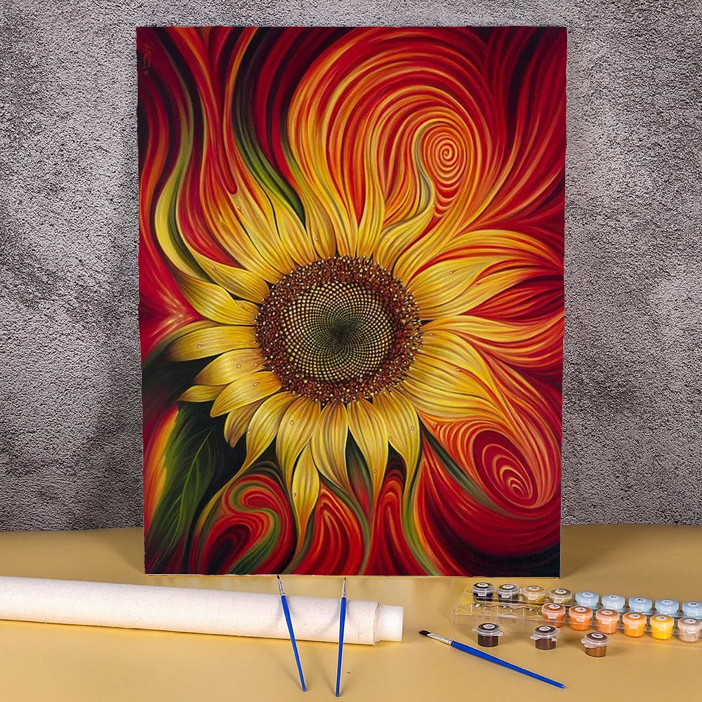 Diy Painting By Numbers Peony Flower Canvas Colouring Handpainted Gift Wall Decor Home 50×70cm Picture For Paint With Number