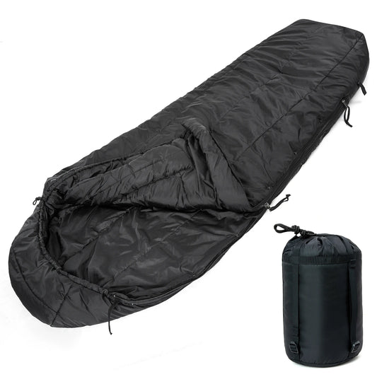 MT Military Patrol/Intermediate Sleeping Bag, Part of 4 Piece Army Modular Sleep System for All Season Olive Drab/Black