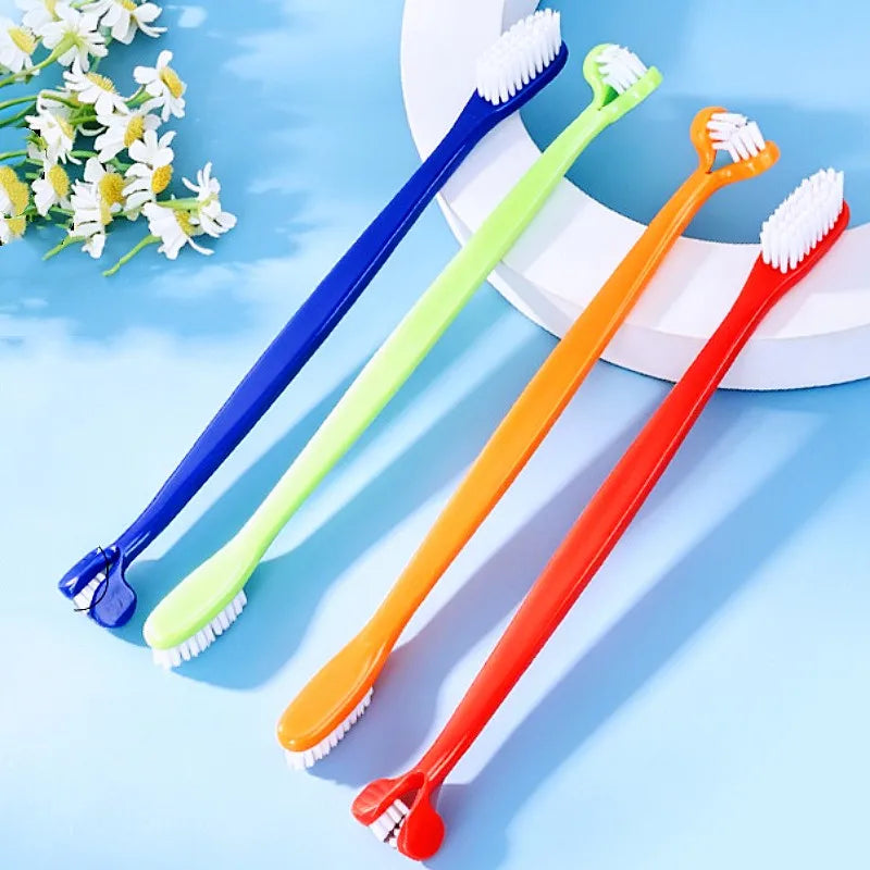 Dog Toothbrush Double-head Dogs Toothbrushes Oral Care Dog Teeth Cleaning Small Pet Mouth Cleaning Cat Toothbrush Pet Products