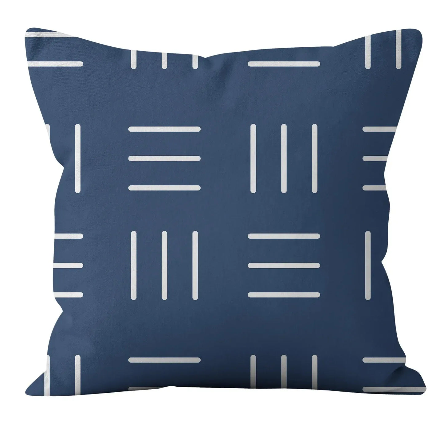 Modern Fashion Nordic Sofa Simple Cushion Cover Living Room Decoration Pillow Cover Navy Blue Geometric Pillow Cover