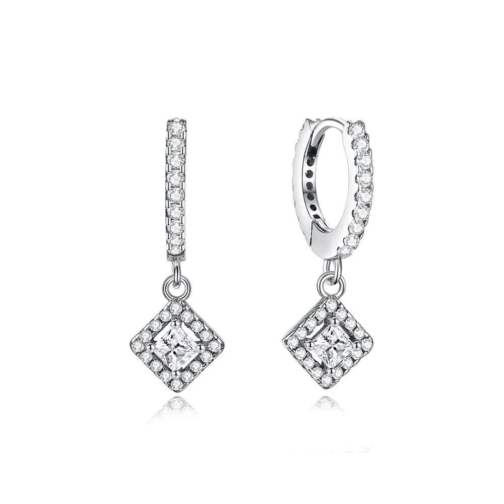 New 2026 Original 925 Sterling Silver Earrings For Women Piercing Hoop Love Heart Earings Rose Gold Wedding Gift Luxury Jewelry