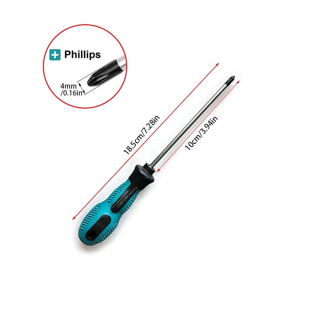 Phillips multi-functional magnetic screwdriver, available in diameters of 3mm, 4mm, 5mm, and 6mm.